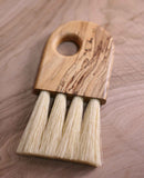 Keyhole Crumb Brush in Spalted Beech