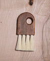 Brown Oak Keyhole Crumb Brush