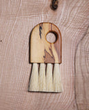 Keyhole Crumb Brush in Spalted Beech